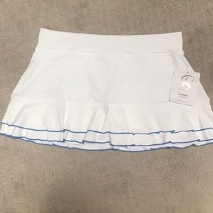 Sofibella white with blue trim tennis skirt